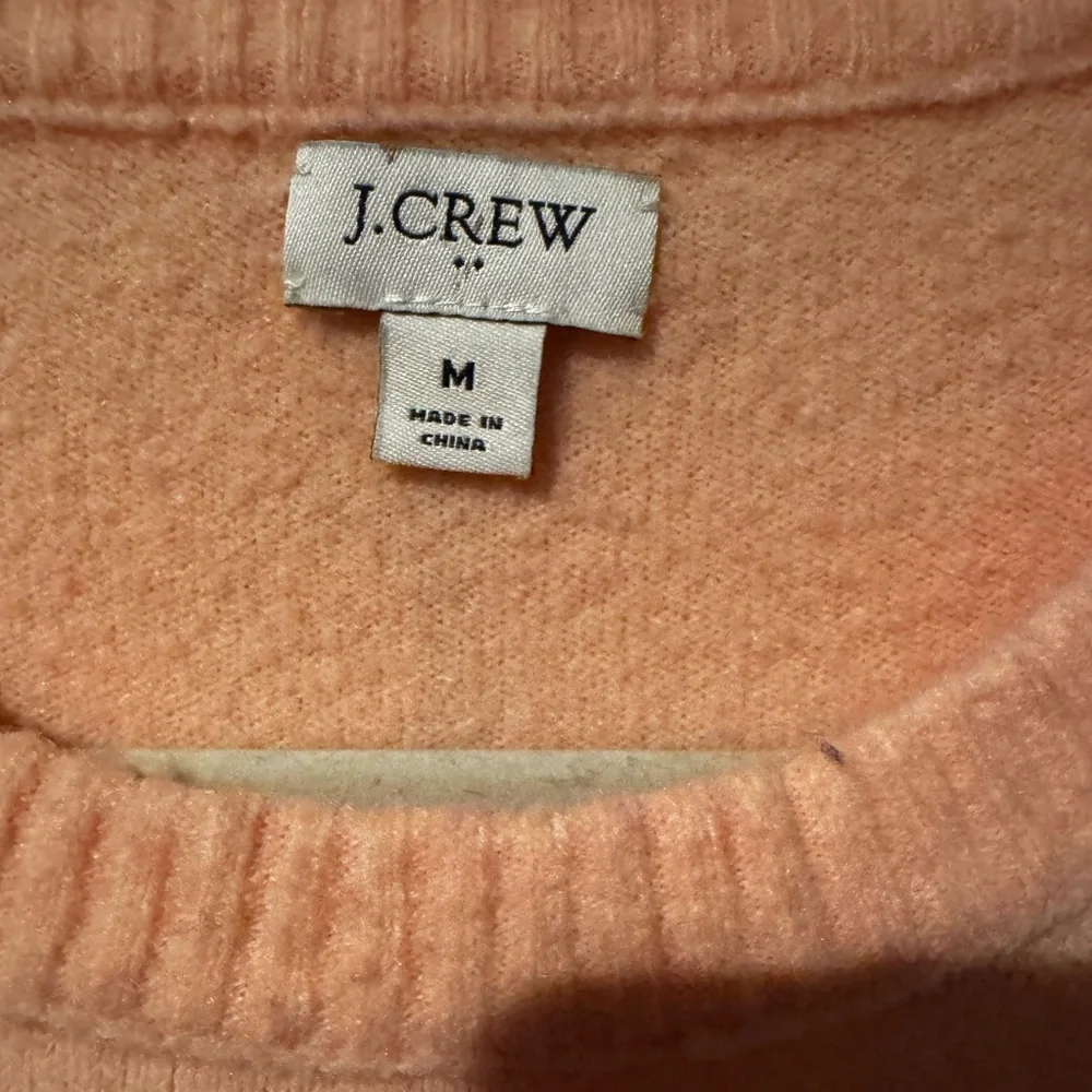 J. Crew Pink and Brown Colorblock Crewneck Sweater - Size M
